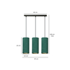 Lampa wisząca BENTE 3 BL GREEN Emibig 1058/3 zielony