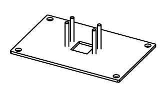 SPECIAL FOOT SQUARE 3081 BLACK FOR ASKER BOLLARD MOLDE