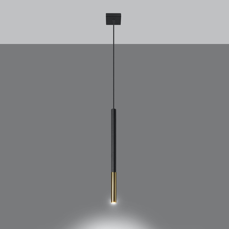 Sollux Lighting Lampa wisząca MOZAICA 1 czarny/złoto SL.0891