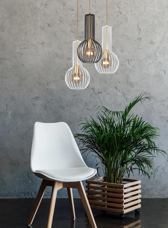 Lampa wisząca ARVI WHITE Kaja K-4525 biały/złoty
