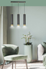 Lampa wisząca KIBO 3 BL/GOLD Emibig 644/3 czarny/złoty