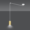 Lampa wisząca TRAKER 1 WH/GOLD Emibig 527/1 biały/złoty