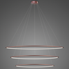 Lampa wisząca Ledowe Okręgi No.3 150cm 3k ściemnialna Różowe Złoto