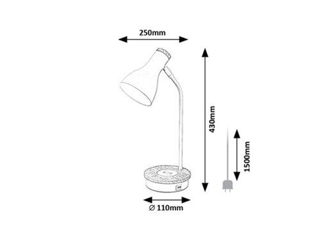 Lampa stołowa Rabalux Mosley 74001 biały matowy