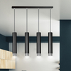 Lampa wisząca KIBO 4 BL/CHROME Emibig 643/4 czarny/chrom