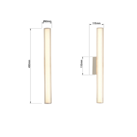 Light Prestige Kinkiet Linea 45 cm biały LED CCT LP-0510/1W-45 WH