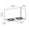 Spot AQForm 45812-0000-U8-PH-13 SQUARES 50x2 Biały struktura