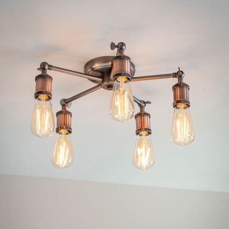 Lampa sufitowa Endon Lighting Hal 76336 miedziany