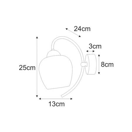Kinkiet DIUNA Kaja K-5192 bursztynowy
