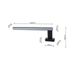 Milagro Kinkiet SHINE BLACK 45cm 11W LED ML4380 CZARNY