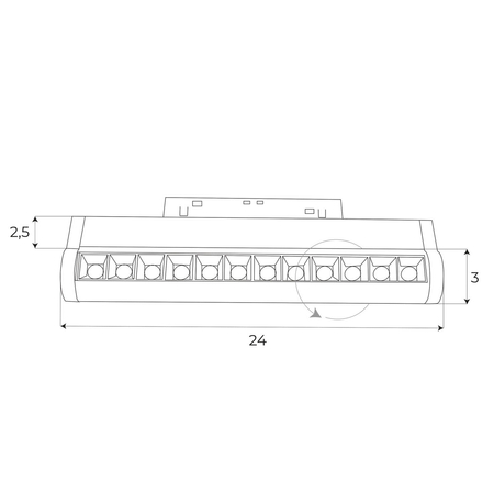 MAXLIGHT M0019D LAMPA LINIOWA MAGNETYCZNA SYSTEM DALI 12W 741LM 3000K