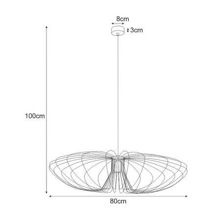 Lampa wisząca TIZI Kaja K-3409 czarny
