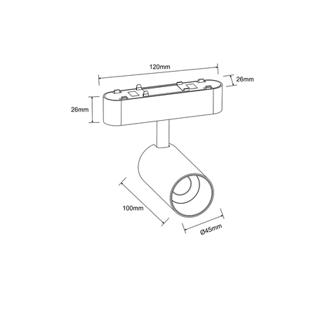Light Prestige Reflektor Magnetic Slim Veltra 10W LED 4000K czarny LP-606-MAG SLIM 10W 4BK