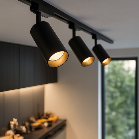 Milagro Track Spot Pipe Czarny 1xGU10 3-obwodowy ML2062 CZARNY