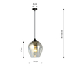 Lampa wisząca ISTAR 1 BL GRAFIT Emibig 680/1 czarny