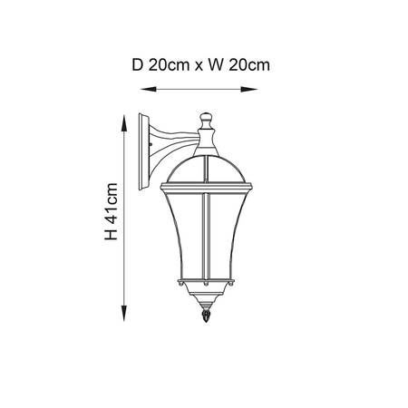 Kinkiet zewnętrzny Endon Lighting Drayton YG-3501 czarny