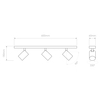 Spot Astro Ascoli Triple Bar 1286128 Matowy Czarny