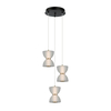 Lampa wisząca Italux PND-83949-3-BK Czarny, biały