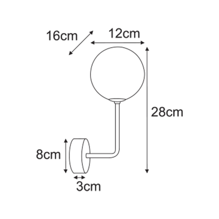 Kinkiet Kaja CASOLI K-5712 transparent, beż