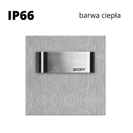 Oprawa schodowa led Skoff Tango Short Szlif Biała ciepła IP66