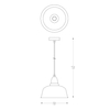 Lampa wisząca Zuma Line Mensa A8063-WH biały/złoty