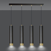 Lampa wisząca KIBO 4 BL/GOLD Emibig 644/4 czarny/złoty