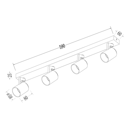 Milagro Oprawa Volf Spot Biały 4xGU10 ML1296 BIAŁY