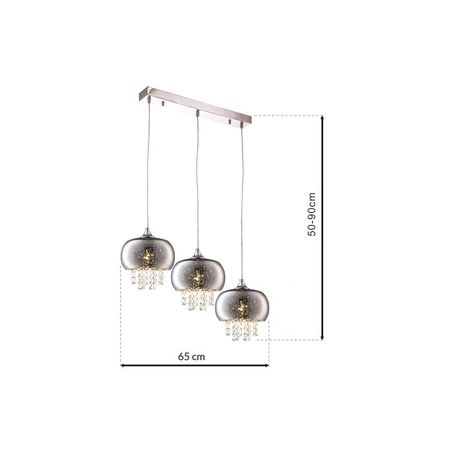 Milagro LAMPA WISZĄCA STARLIGHT 3xE14 ML3787 CHROM