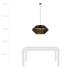 Lampa wisząca MALIA 1 Emibig 1185/1 czarny/złoty