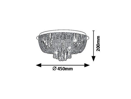 Lampa sufitowa Rabalux Larisha 6806 chrom