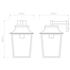 Kinkiet zewnętrzny Astro Richmond Wall Lantern 254 1340011 Czarny z Teksturą