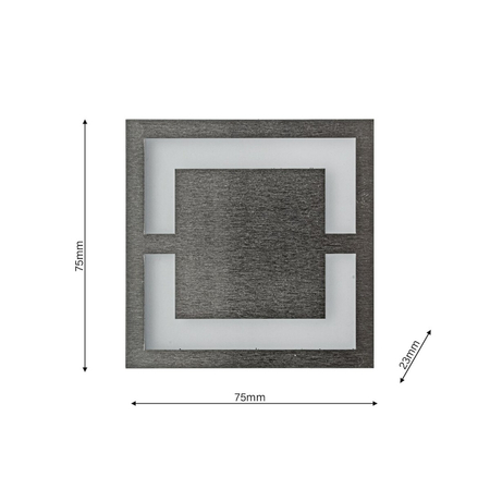 Eko-Light Oprawa schodowa QUADRO Barwa Ciepła 3000K EKS0927 BIAŁY / SREBRNY
