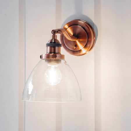Kinkiet Endon Lighting Hansen 76334 miedziany