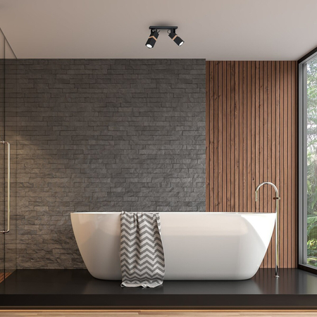 Milagro Lampa sufitowa VIDAR BLACK 2xGU10 MLP5401 CZARNY