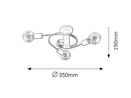 Lampa sufitowa Rabalux Carly 2095 czarny matowy