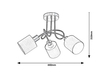 Lampa sufitowa Rabalux Natina 4980 chrom satyna