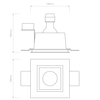 Spot Astro Blanco Square Fixed 1253002 Gips