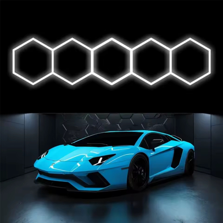 Lampa LED Hexagon Blaupunkt 216W geometryczny panel sufitowy led 4000K CRI90 w kształcie plasta miodu
