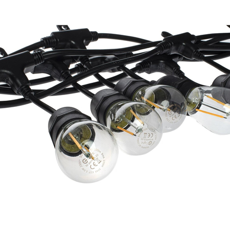 Eko-Light GIRLANDA 10 METRÓW Z ŻARÓWKĄ FILAMENTOWĄ 10x1,5W EKO6925 CZARNY