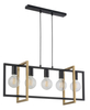 Sigma 32236 EDEN 5 lampa wisząca czarny/złoty