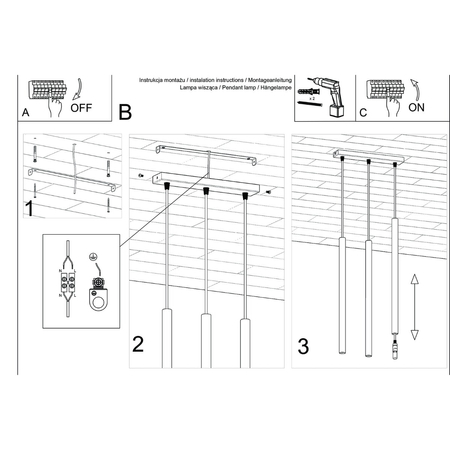 Sollux Lighting Lampa wisząca PASTELO 3 beżowa SL.1514