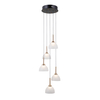 Lampa wisząca Italux Montiela PND-34374-5-BK Czarny mat, złoty