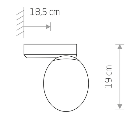 Kinkiet ICE EGG C Nowodvorski 8132 czarny