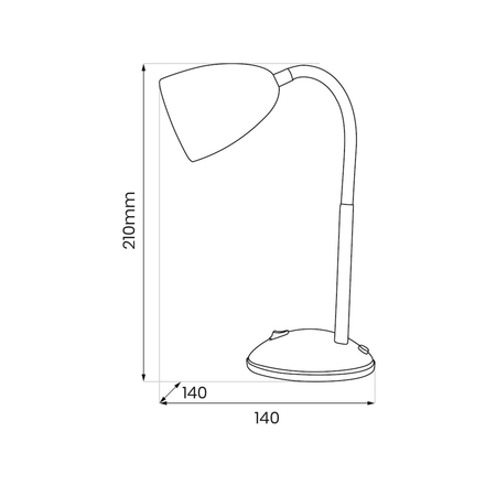 Milagro Lampka biurkowa LOGIC White 1xE27 ML1636 BIAŁY