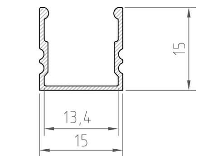 Profil LED Greenie P5-1B 1m - nawierzchniowy głęboki biały lakierowany