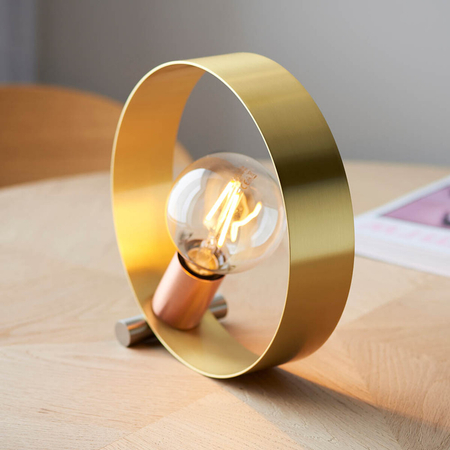 Lampa stołowa Endon Lighting Hoop 97665 mosiądz