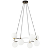 Lampa wisząca AZURA 8 Emibig 1295/8 biały/czarny
