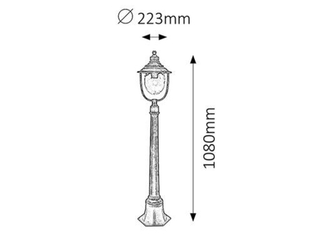 Lampa zewnętrzna Rabalux Barcelona 8679 złoto antyczne