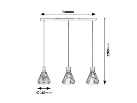 Lampa wisząca Rabalux Farfalle 3149 czarny
