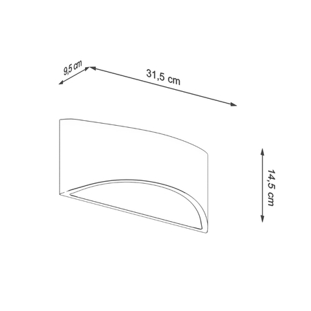 Sollux Lighting Kinkiet lakierowany VIXEN biały połysk SL.1048